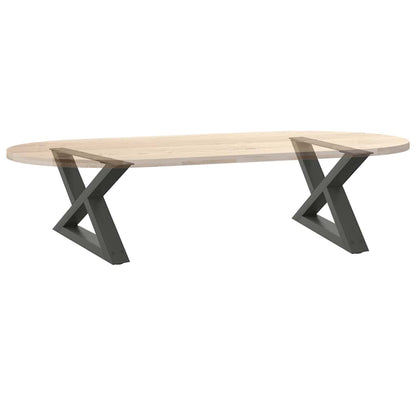 Couchtischbeine 2 Stk. Anthrazit 50x(30-31,3) cm Stahl