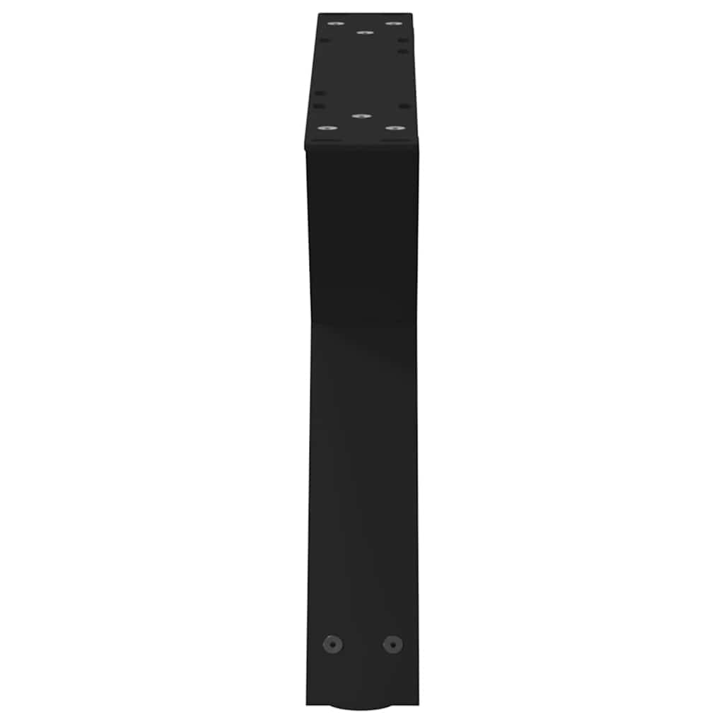 Couchtischbeine 2 Stk. Schwarz 60x(30-31,3) cm Stahl