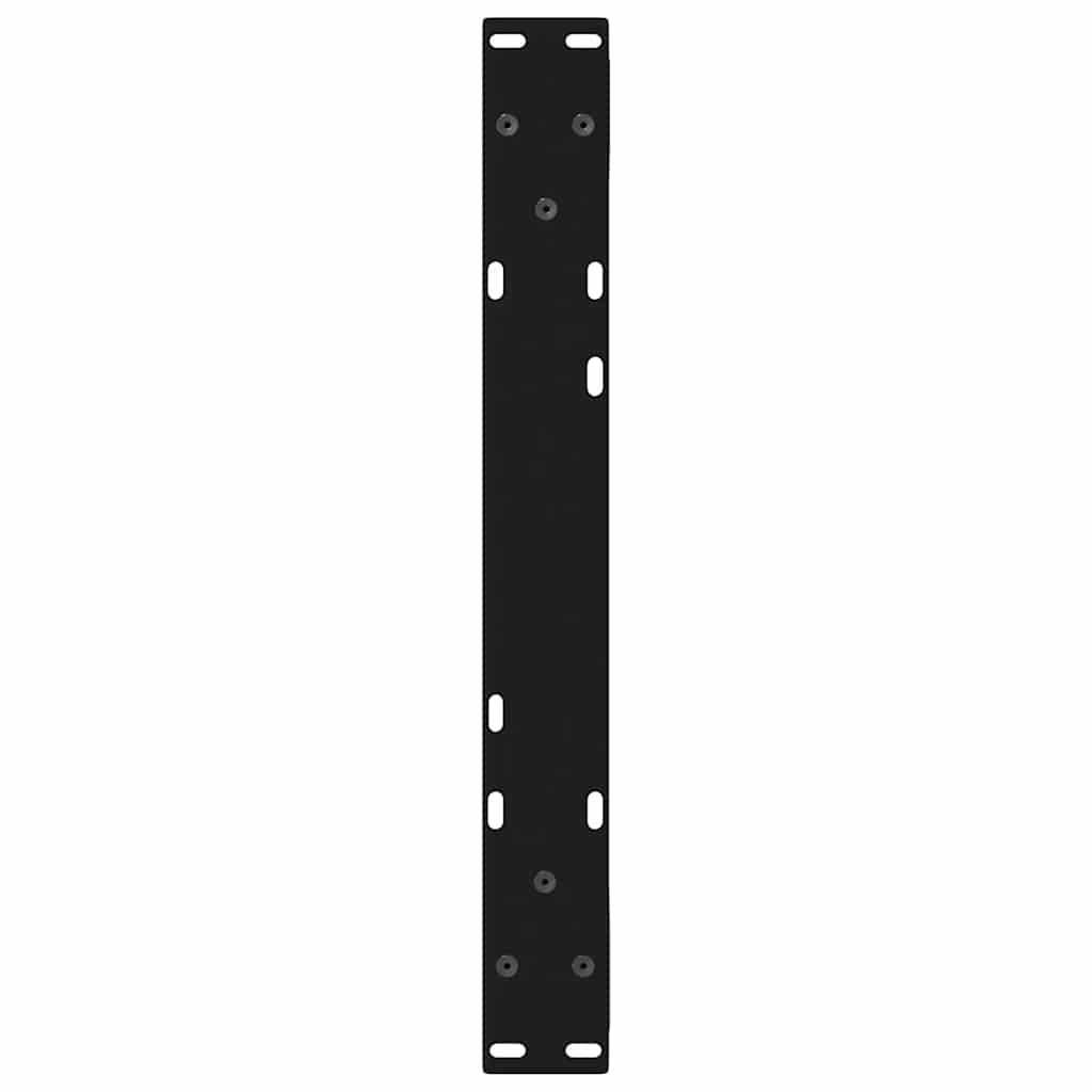Couchtischbeine 2 Stk. Schwarz 60x(30-31,3) cm Stahl