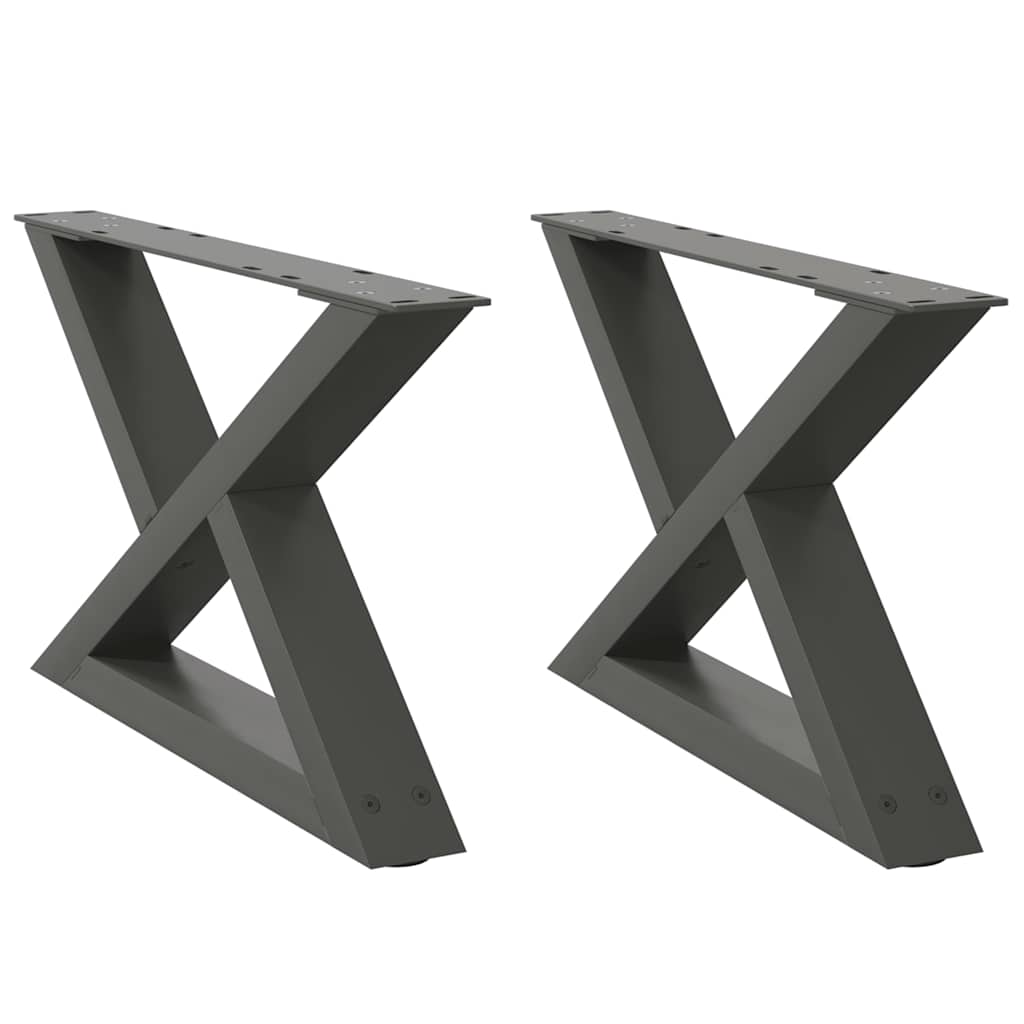 Couchtischbeine 2 Stk. Anthrazit 60x(30-31,3) cm Stahl
