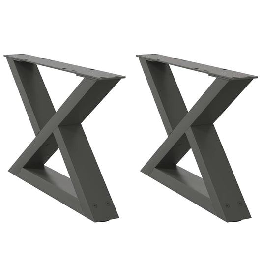 Couchtischbeine 2 Stk. Anthrazit 60x(30-31,3) cm Stahl