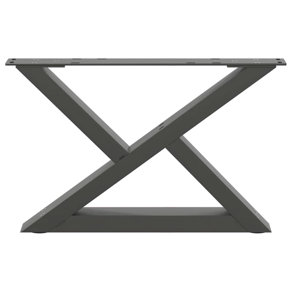 Couchtischbeine 2 Stk. Anthrazit 60x(30-31,3) cm Stahl
