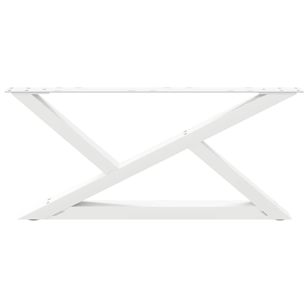 Couchtischbeine 2 Stk. Weiß 70x(30-31,3) cm Stahl