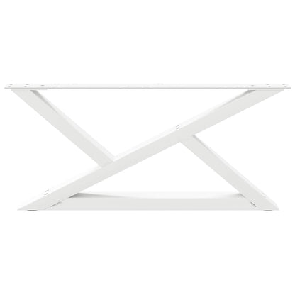 Couchtischbeine 2 Stk. Weiß 70x(30-31,3) cm Stahl