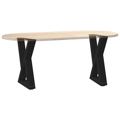 Couchtischbeine 2 Stk. Schwarz 28x(42-43,3) cm Stahl