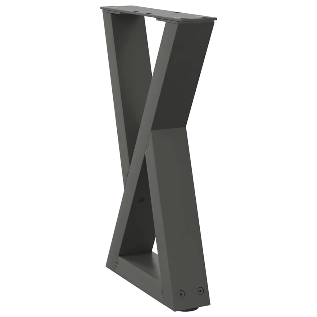 Couchtischbeine 2 Stk. Anthrazit 28x(42-43,3) cm Stahl
