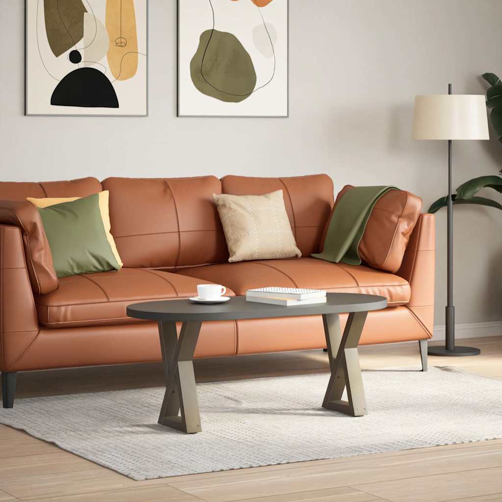Couchtischbeine 2 Stk. Naturstahl 28x(42-43,3) cm Stahl