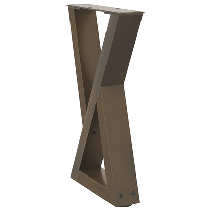 Couchtischbeine 2 Stk. Naturstahl 28x(42-43,3) cm Stahl