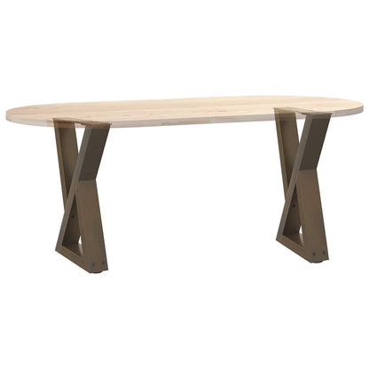 Couchtischbeine 2 Stk. Naturstahl 28x(42-43,3) cm Stahl