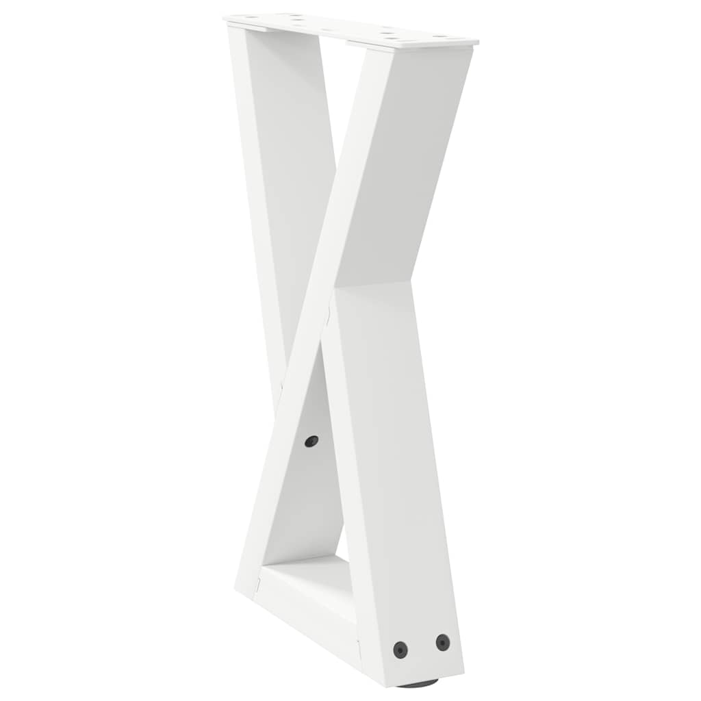 Couchtischbeine 2 Stk. Weiß 38x(42-43,3) cm Stahl