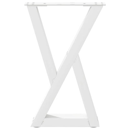 Couchtischbeine 2 Stk. Weiß 38x(42-43,3) cm Stahl