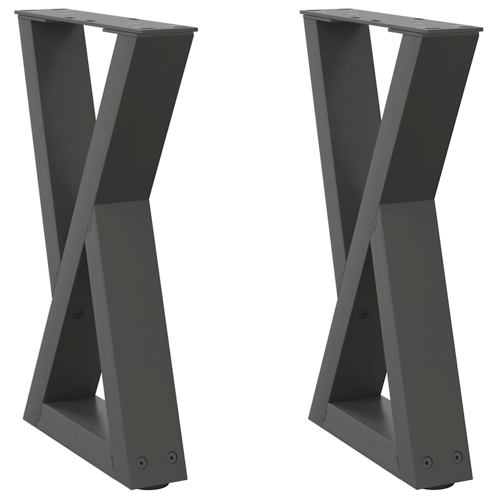 Couchtischbeine 2 Stk. Anthrazit 38x(42-43,3) cm Stahl