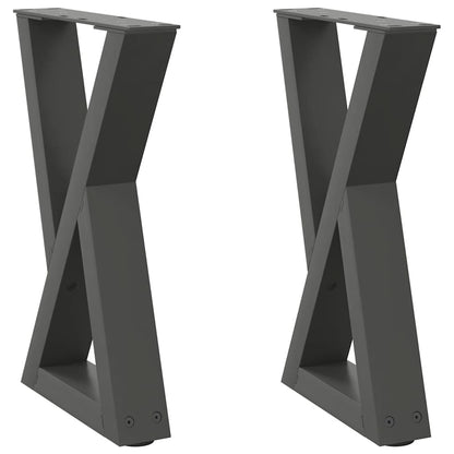 Couchtischbeine 2 Stk. Anthrazit 38x(42-43,3) cm Stahl