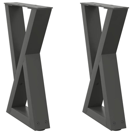Couchtischbeine 2 Stk. Anthrazit 38x(42-43,3) cm Stahl