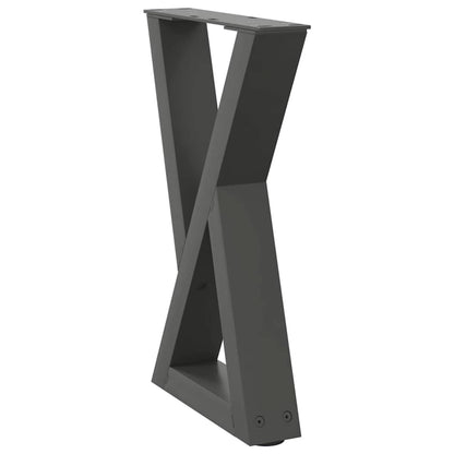 Couchtischbeine 2 Stk. Anthrazit 38x(42-43,3) cm Stahl
