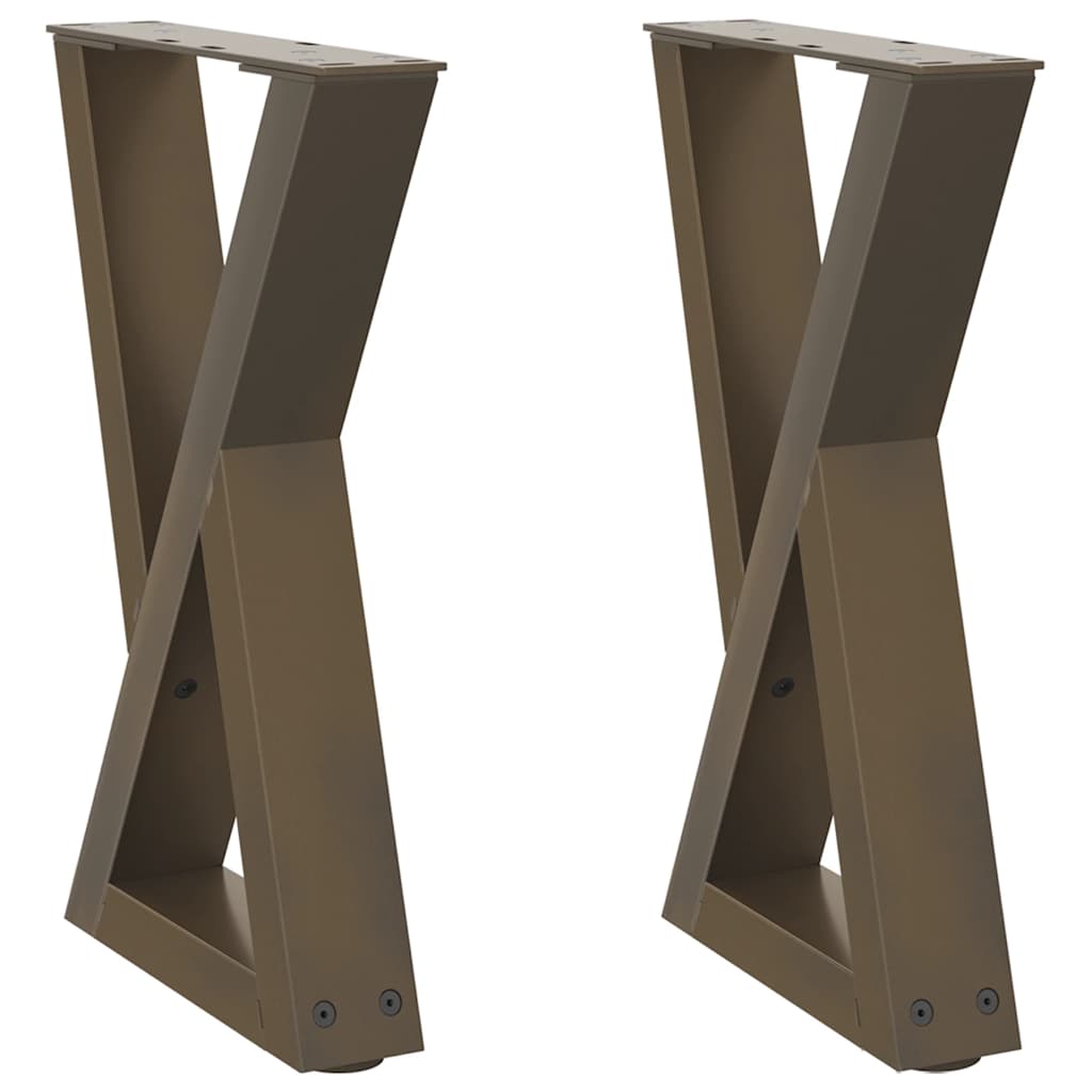 Couchtischbeine 2 Stk. Naturstahl 38x(42-43,3) cm Stahl