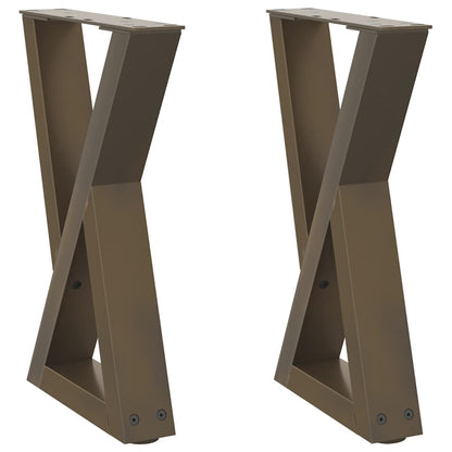 Couchtischbeine 2 Stk. Naturstahl 38x(42-43,3) cm Stahl