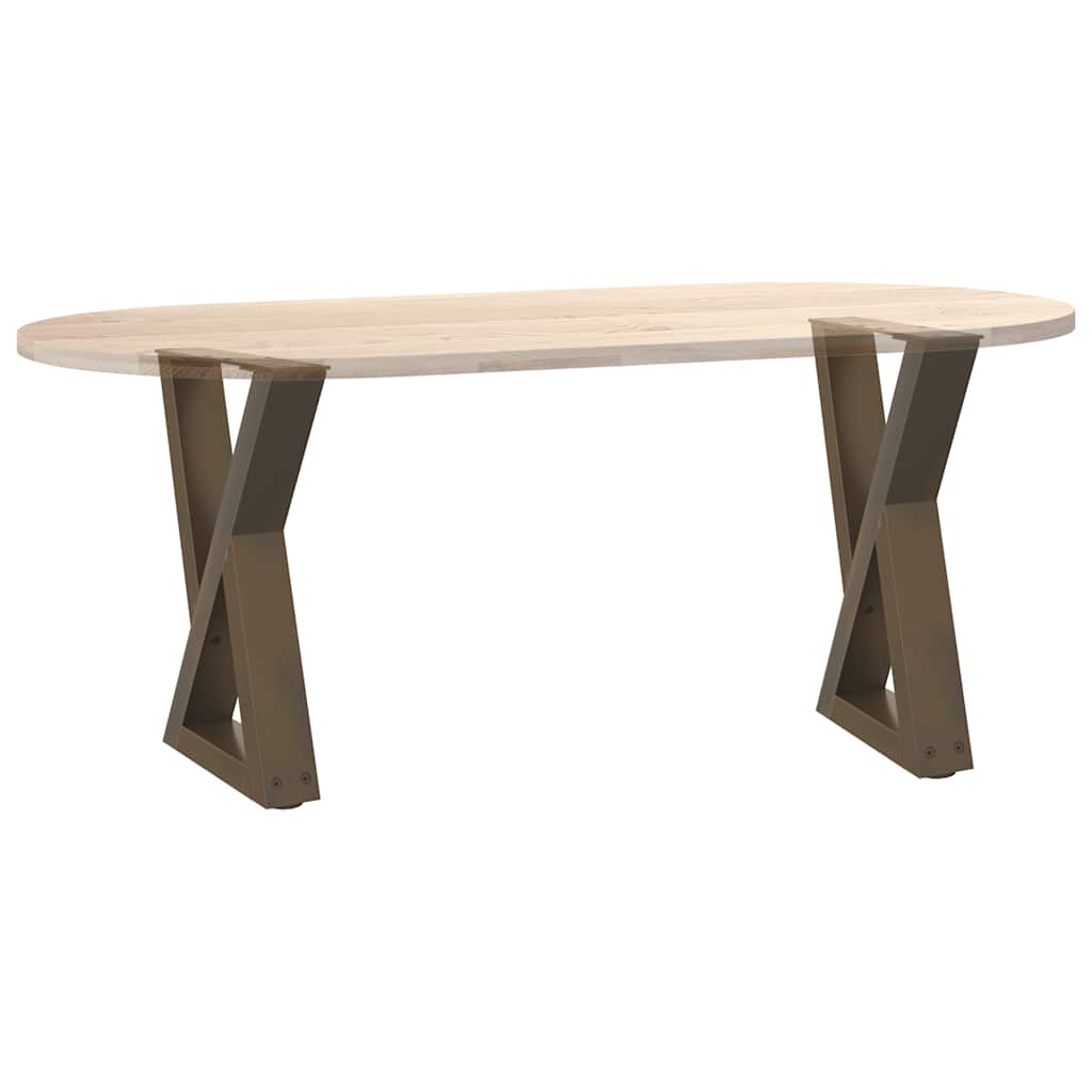 Couchtischbeine 2 Stk. Naturstahl 38x(42-43,3) cm Stahl