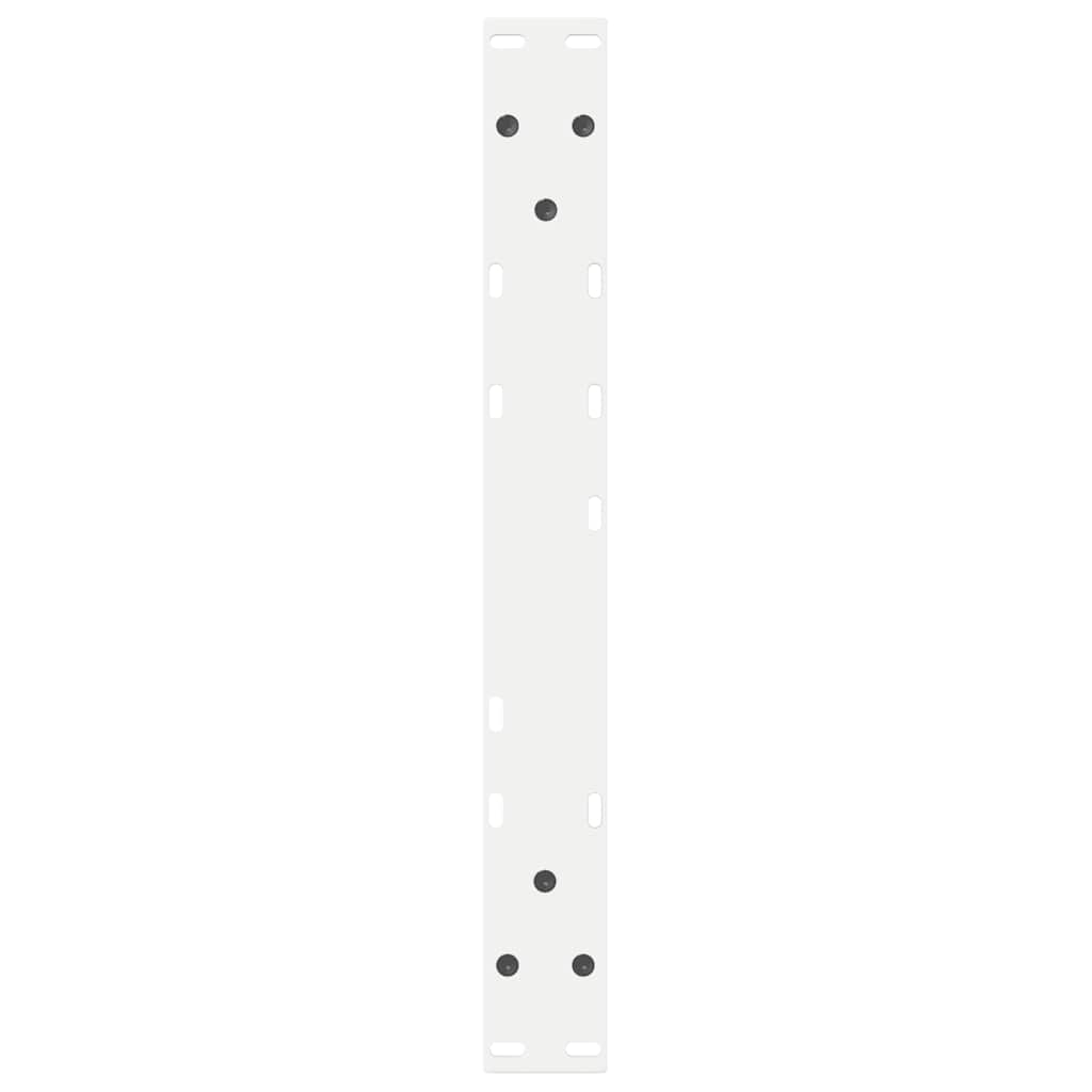 Couchtischbeine 2 Stk. Weiß 50x(42-43,3) cm Stahl