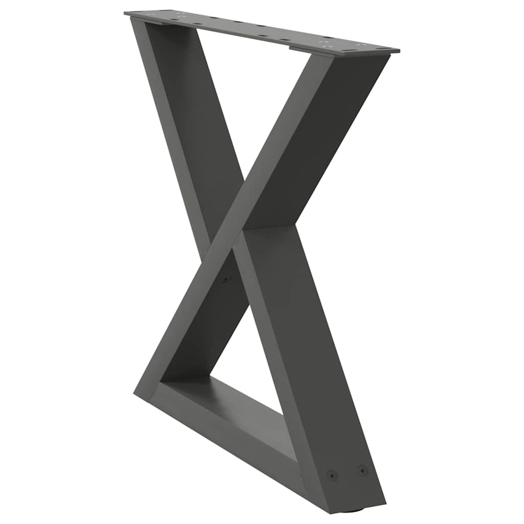 Couchtischbeine 2 Stk. Anthrazit 50x(42-43,3) cm Stahl