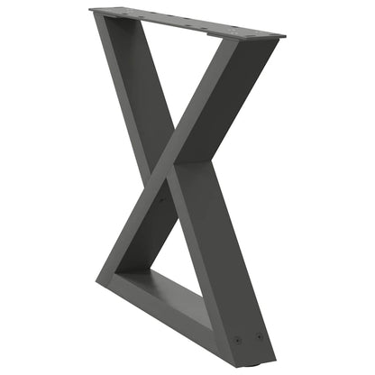 Couchtischbeine 2 Stk. Anthrazit 50x(42-43,3) cm Stahl