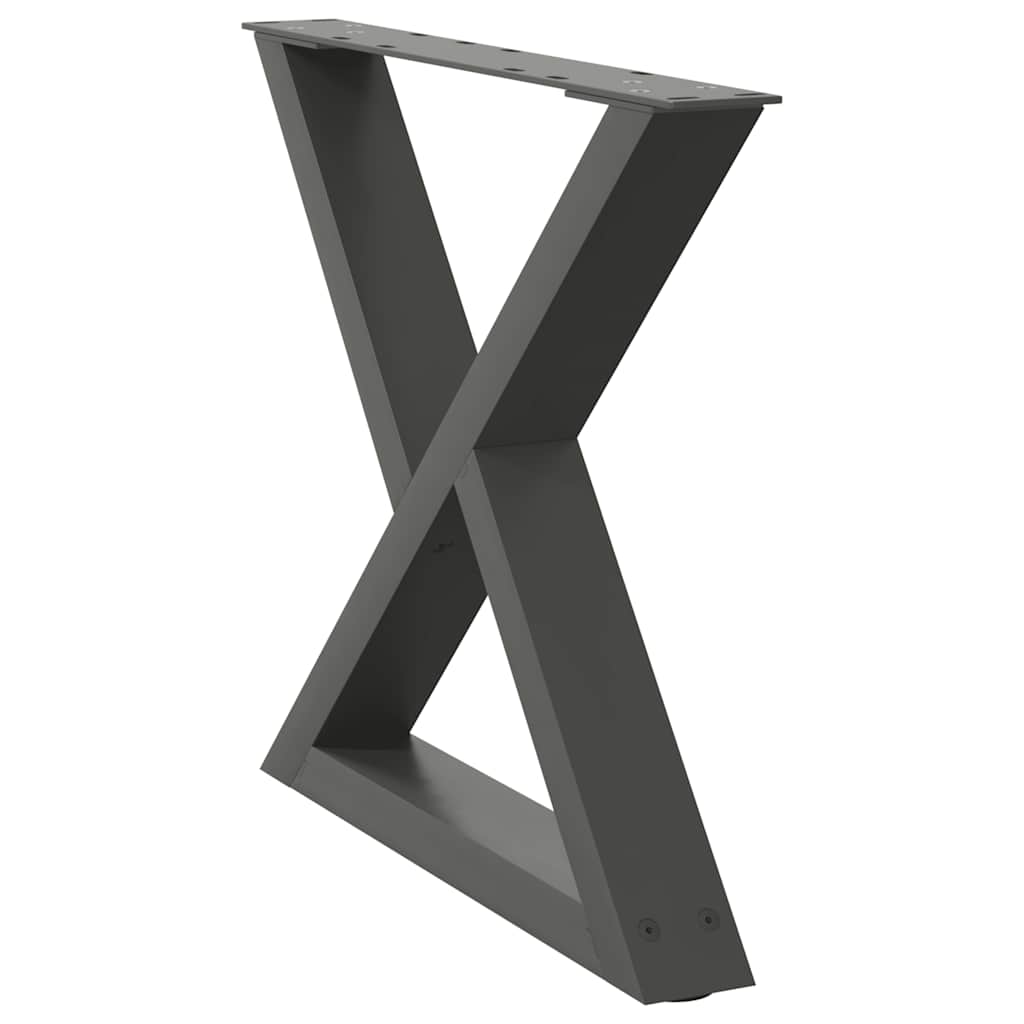 Couchtischbeine 2 Stk. Anthrazit 60x(42-43,3) cm Stahl
