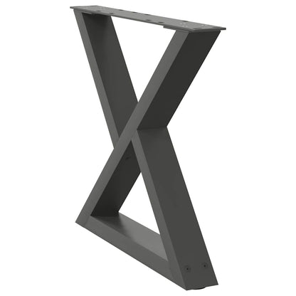 Couchtischbeine 2 Stk. Anthrazit 60x(42-43,3) cm Stahl