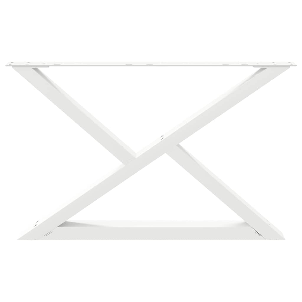 Couchtischbeine 2 Stk. Weiß 70x(42-43,3) cm Stahl