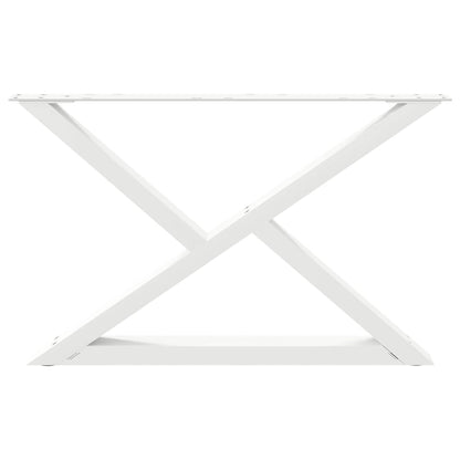 Couchtischbeine 2 Stk. Weiß 70x(42-43,3) cm Stahl