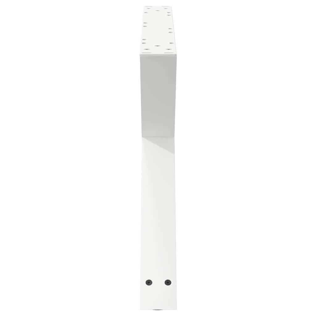 Couchtischbeine 2 Stk. Weiß 70x(42-43,3) cm Stahl