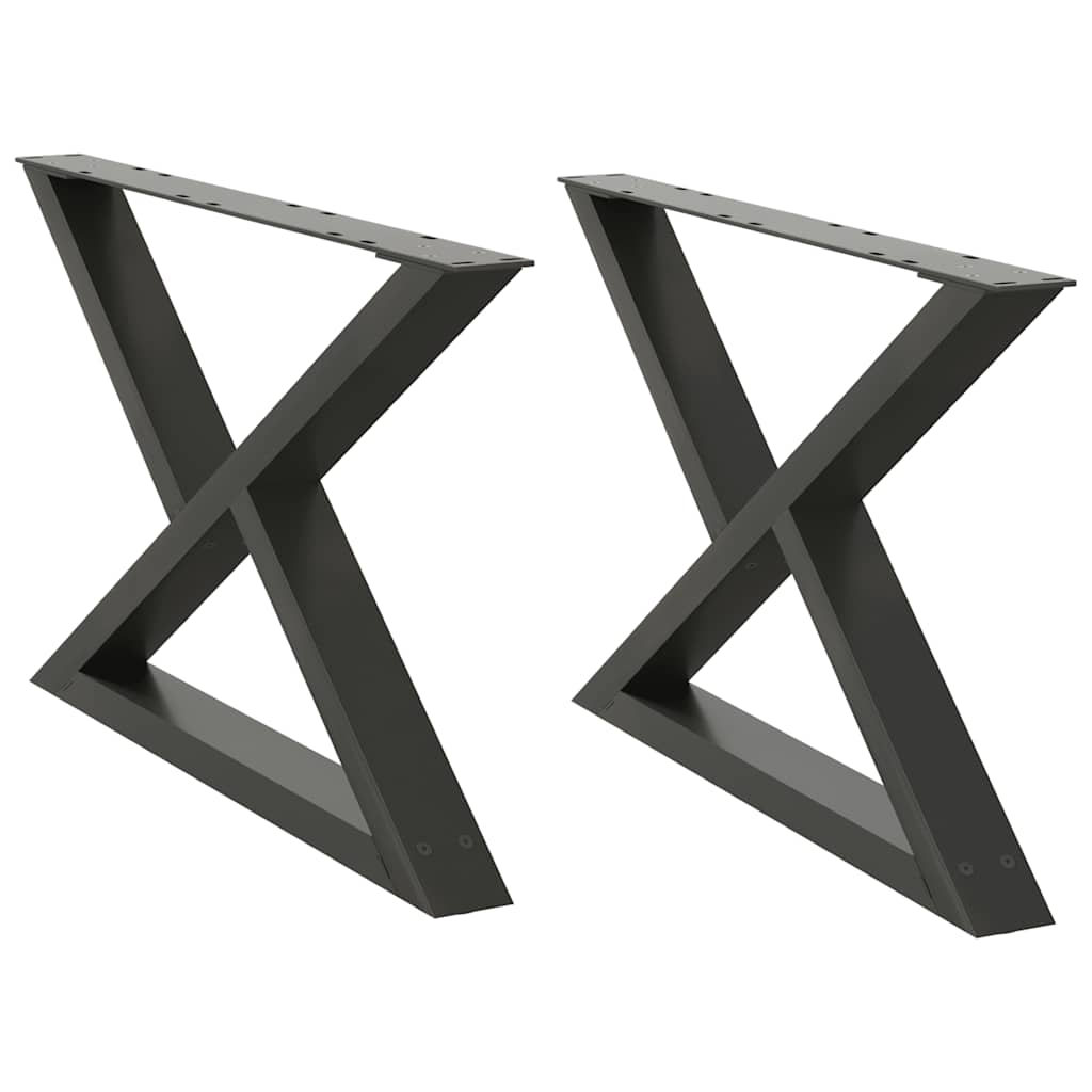 Couchtischbeine 2 Stk. Anthrazit 70x(42-43,3) cm Stahl