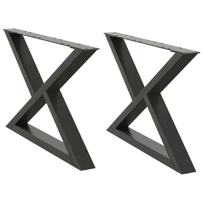 Couchtischbeine 2 Stk. Anthrazit 70x(42-43,3) cm Stahl