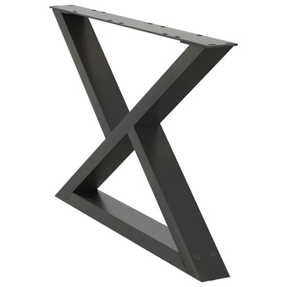 Couchtischbeine 2 Stk. Anthrazit 70x(42-43,3) cm Stahl