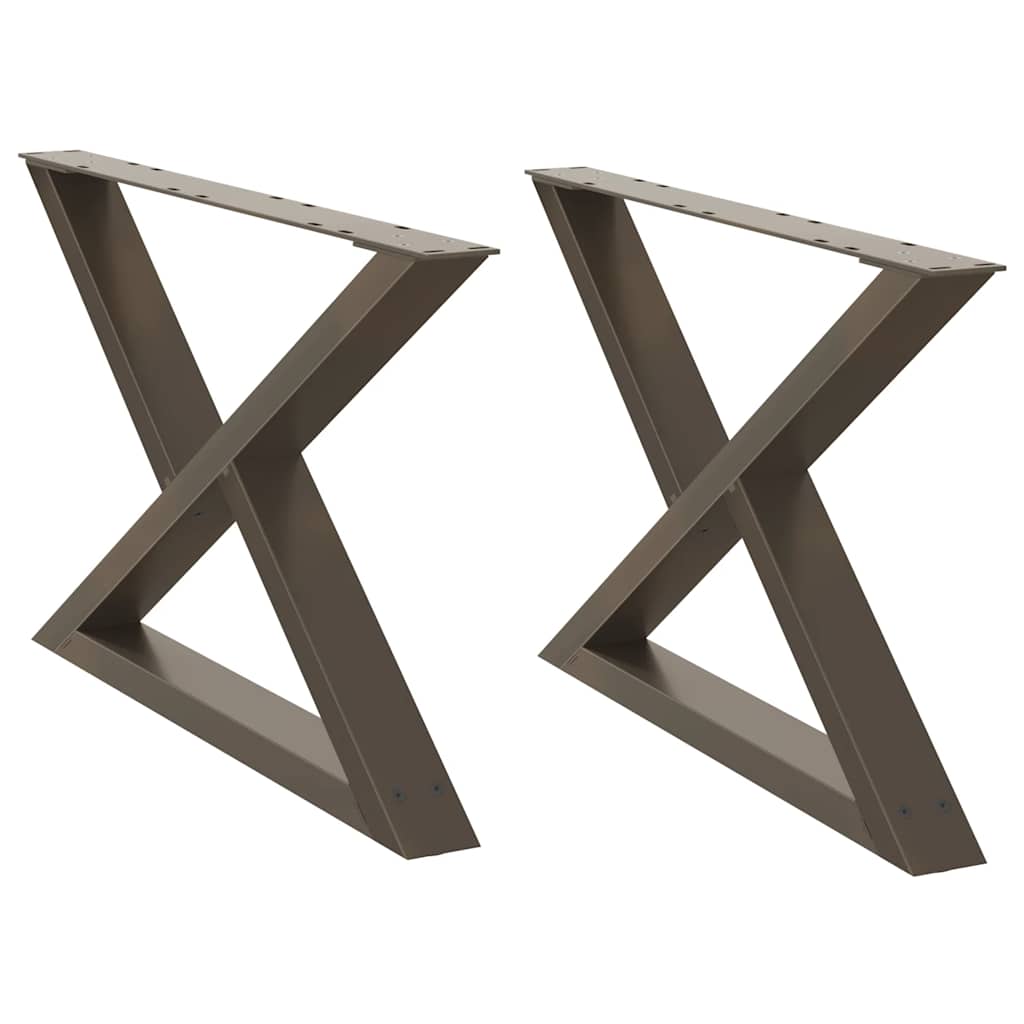 Couchtischbeine 2 Stk. Naturstahl 70x(42-43,3) cm Stahl
