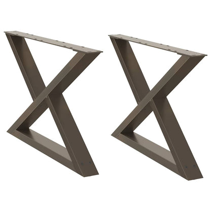 Couchtischbeine 2 Stk. Naturstahl 70x(42-43,3) cm Stahl