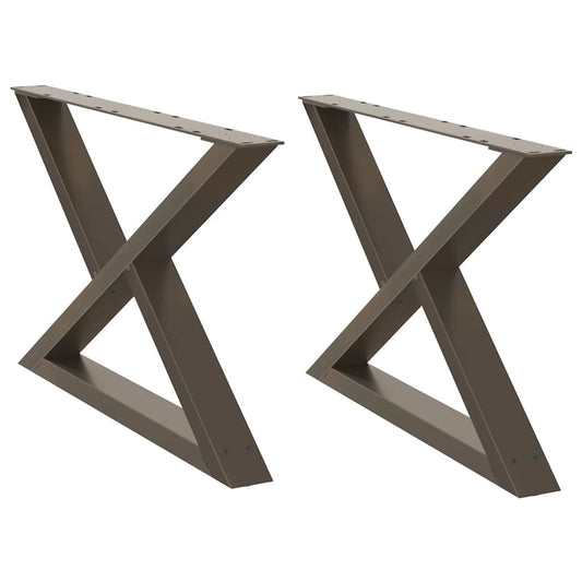 Couchtischbeine 2 Stk. Naturstahl 70x(42-43,3) cm Stahl