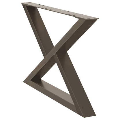 Couchtischbeine 2 Stk. Naturstahl 70x(42-43,3) cm Stahl