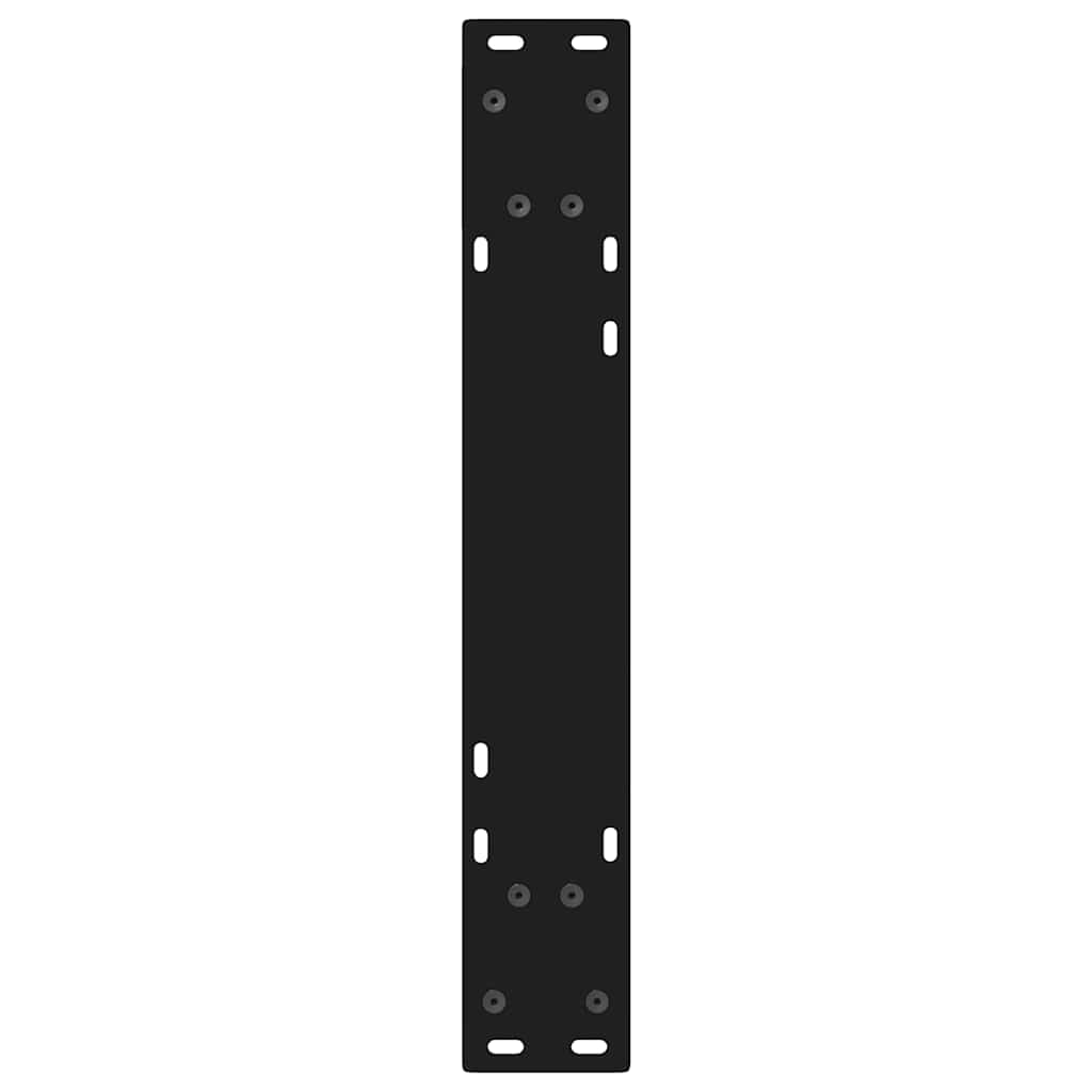 Esstisch Beine 2 Stk. Schwarz 60x(72-73,3) cm Stahl
