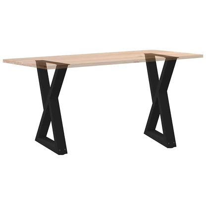 Esstisch Beine 2 Stk. Schwarz 60x(72-73,3) cm Stahl