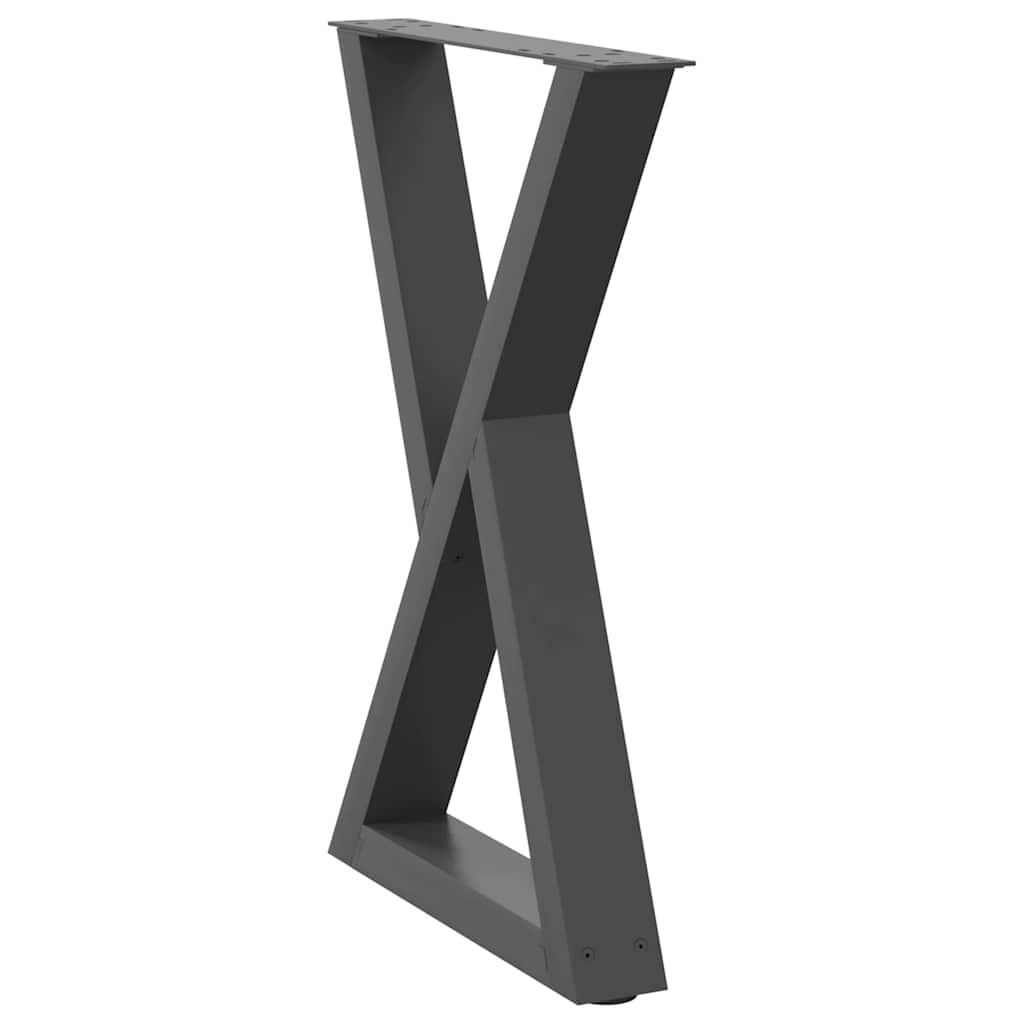 Esstisch Beine 2 Stk. Anthrazit 60x(72-73,3) cm Stahl