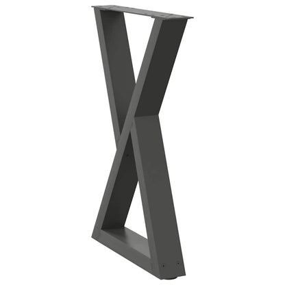 Esstisch Beine 2 Stk. Anthrazit 60x(72-73,3) cm Stahl