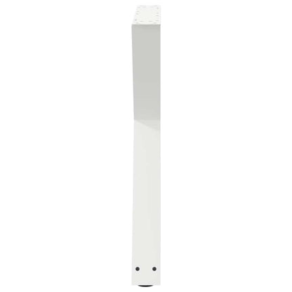 Esstisch Beine 2 Stück Weiß 70x(72-73,3) cm Stahl