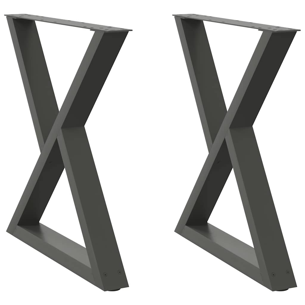 Esstisch Beine 2 Stück Anthrazit 70x(72-73,3) cm Stahl