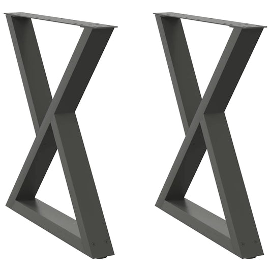 Esstisch Beine 2 Stück Anthrazit 70x(72-73,3) cm Stahl