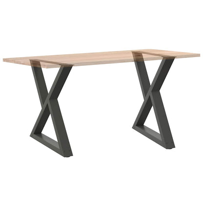 Esstisch Beine 2 Stück Anthrazit 70x(72-73,3) cm Stahl