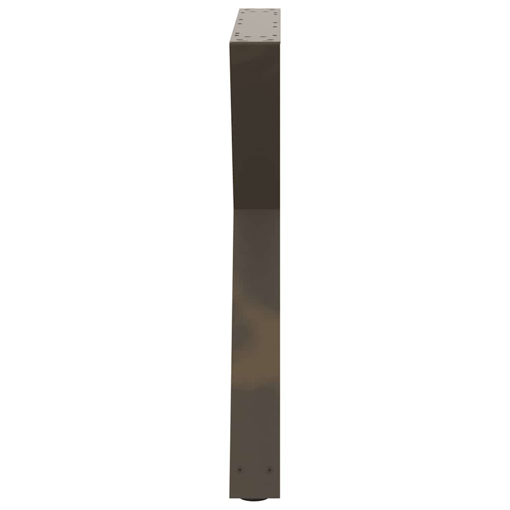 Esstisch Beine 2 Stück Naturstahl 70x(72-73,3) cm Stahl