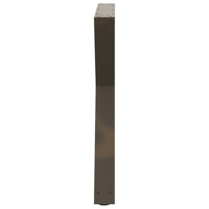 Esstisch Beine 2 Stück Naturstahl 70x(72-73,3) cm Stahl