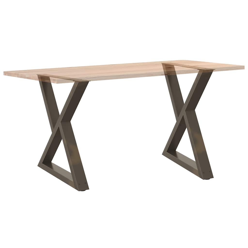 Esstisch Beine 2 Stück Naturstahl 70x(72-73,3) cm Stahl