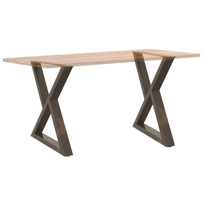 Esstisch Beine 2 Stück Naturstahl 70x(72-73,3) cm Stahl
