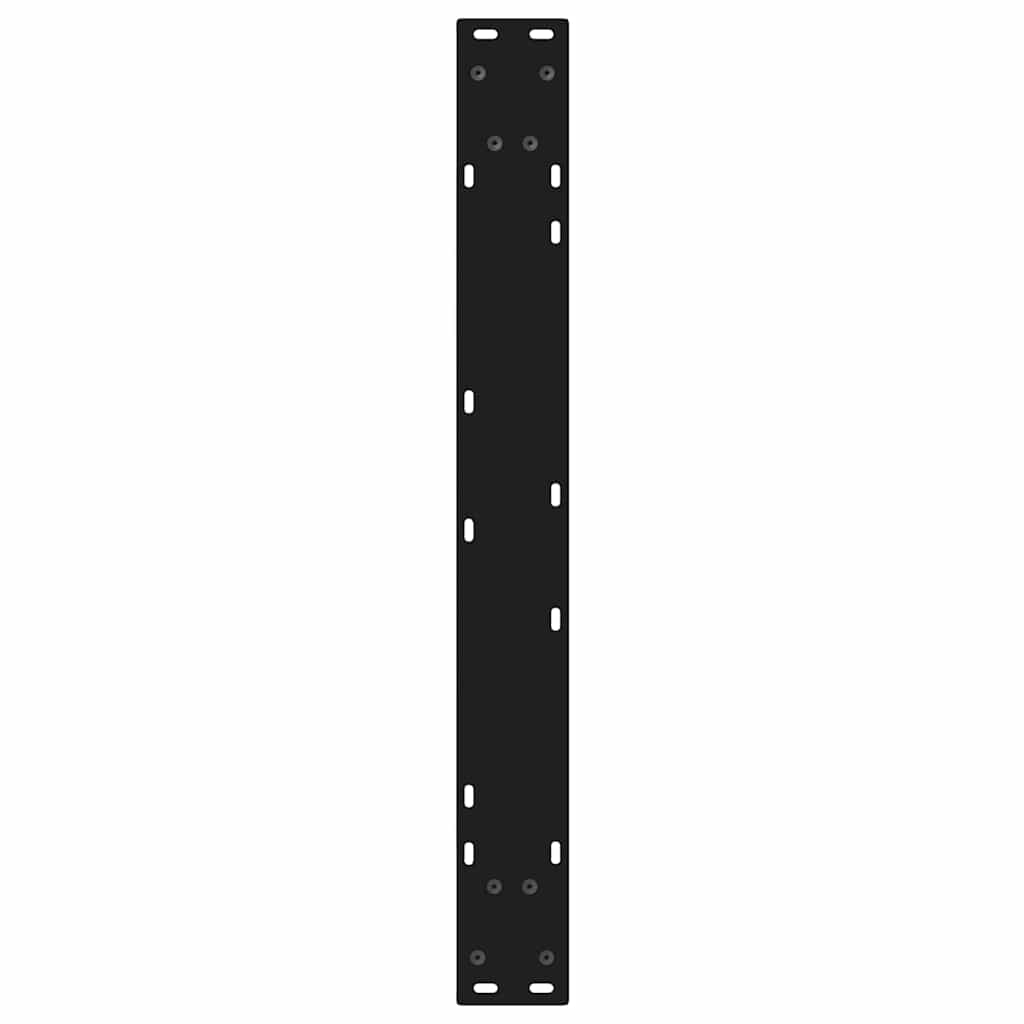 Esstischbeine 2 Stück Schwarz 80x(72-73,3) cm Stahl